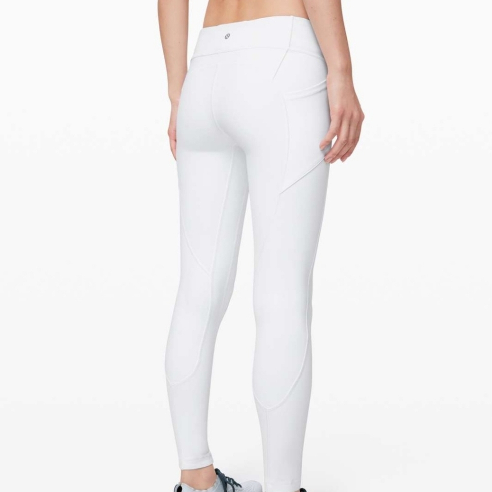 Women's White Athletic Leggings